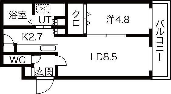 札幌市北区北六条西8丁目のマンション(間取り)