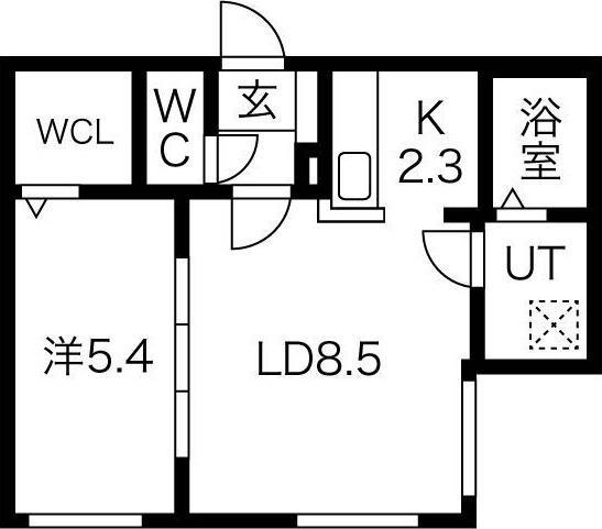 札幌市中央区南十一条西8丁目のマンション(間取り)