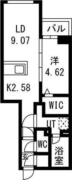 札幌市西区二十四軒四条3丁目のマンション(間取り)