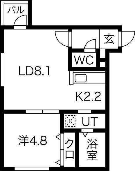 札幌市北区北十八条西5丁目のマンション(間取り)