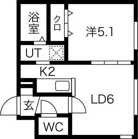札幌市西区西野一条2丁目のマンション(間取り)