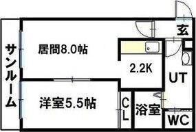 札幌市西区二十四軒四条7丁目のマンション(間取り)