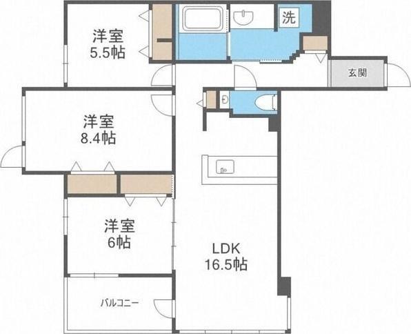 札幌市中央区宮の森二条１６丁目のマンション