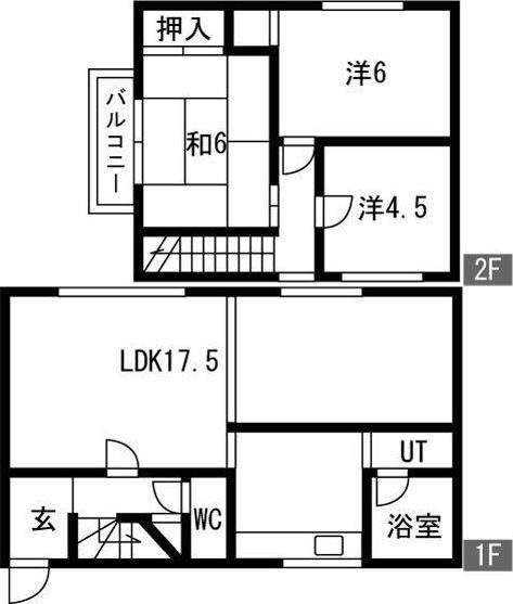 札幌市東区北丘珠四条３丁目の貸家