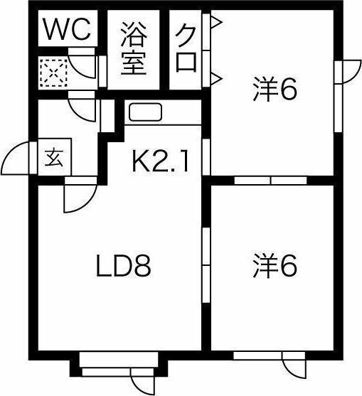 札幌市西区二十四軒四条６丁目のアパート