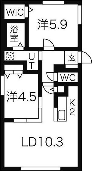 クレスト中の島