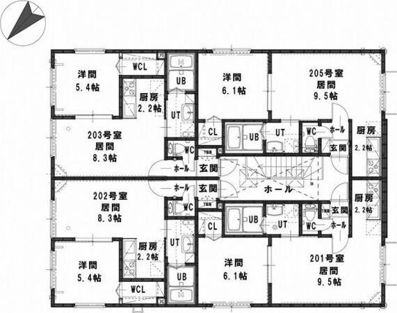 札幌市白石区栄通８丁目のアパート