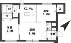 グランメール平和通北B