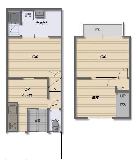 京都市伏見区東朱雀町のテラスハウス