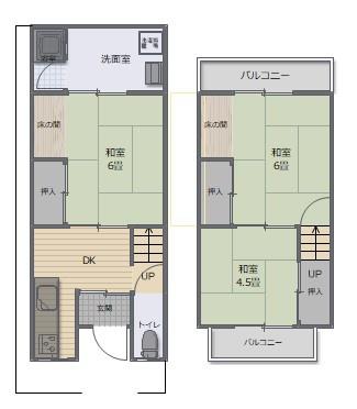 京都市伏見区竹田七瀬川町のテラスハウス