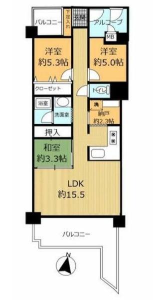 茶屋ヶ坂公園ハイツＡ棟