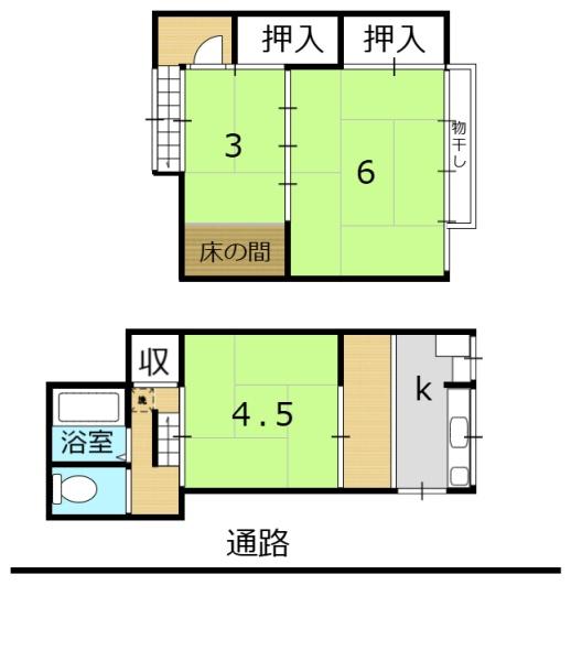 大津市長等３丁目のテラスハウス